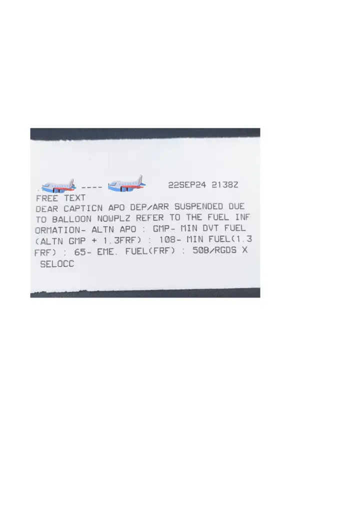 NOTAM Palloni spazzatura Corea del Nord