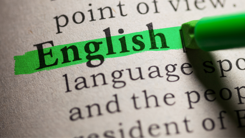 Libro con scritte in inglese, esame TEA esempi