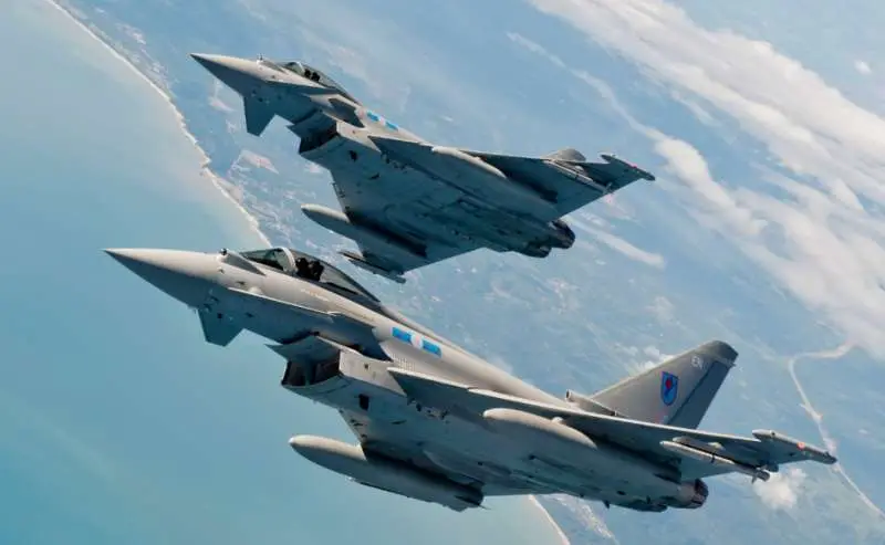 Intercettazione aerea Foligno da due Eurofighter