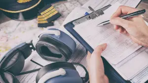 Pilota pianifica il volo