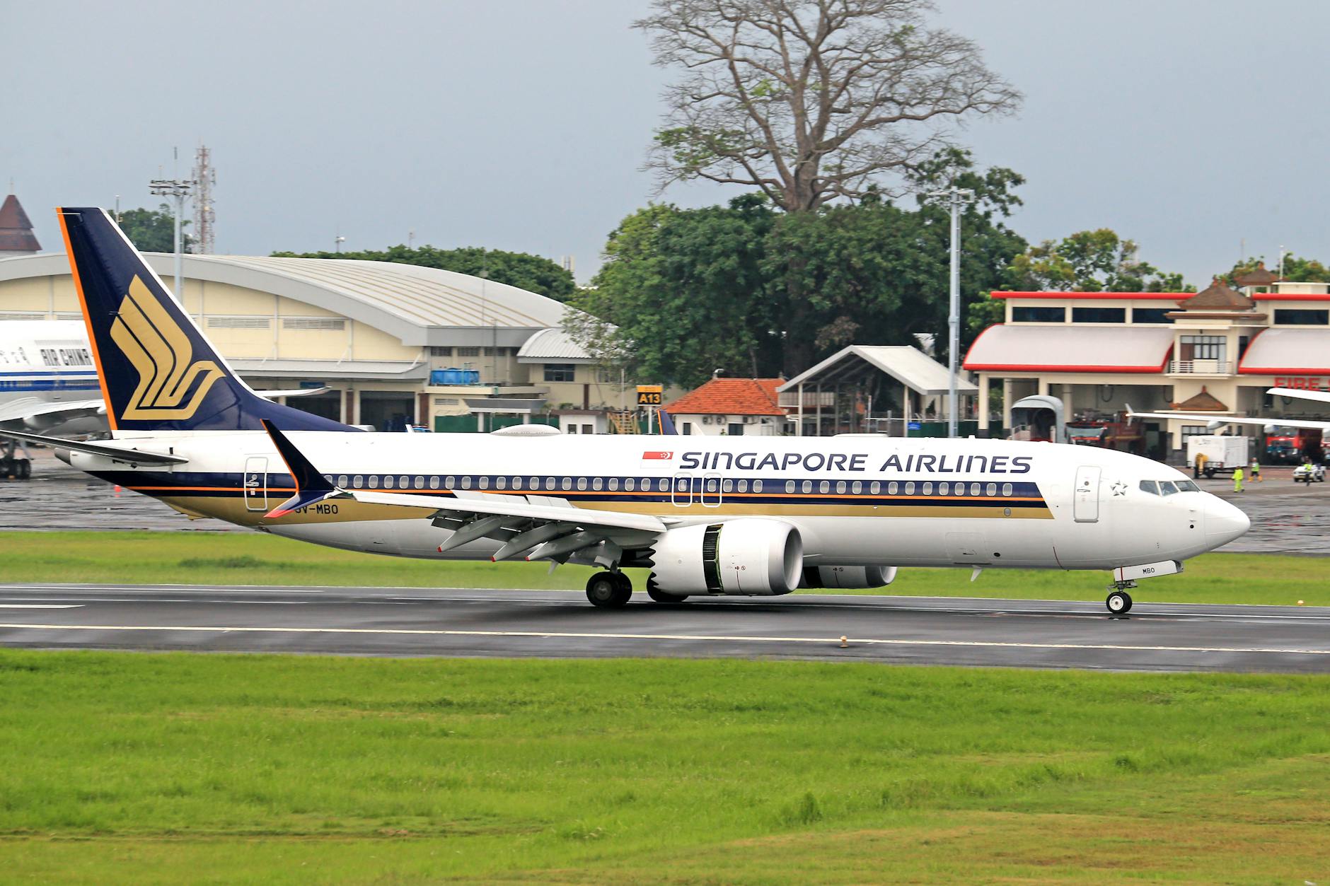 singapore airlines sulla via di rullaggio per il volo più lungo del mondo